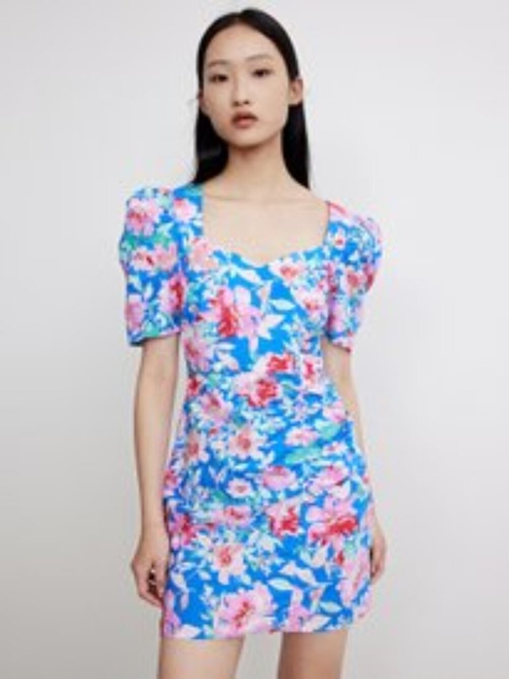 Blue pink green dress Urban revivo